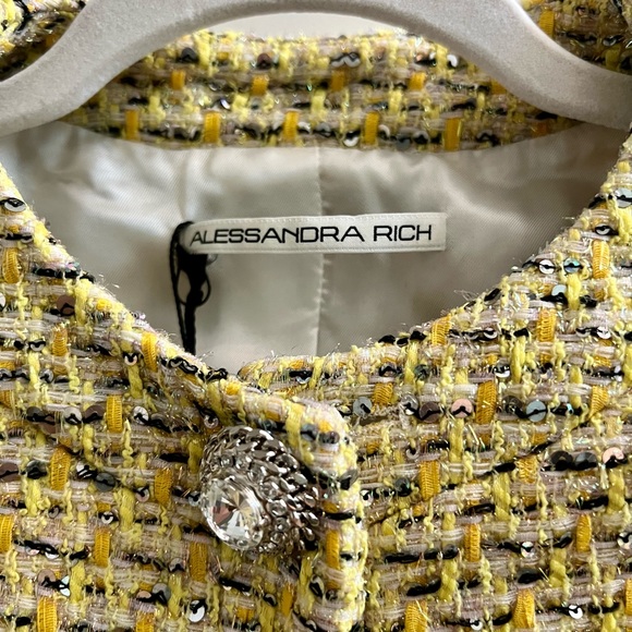 Beautiful tweed Alessandra Rich jacket with crystal buttons. - Picture 5 of 6